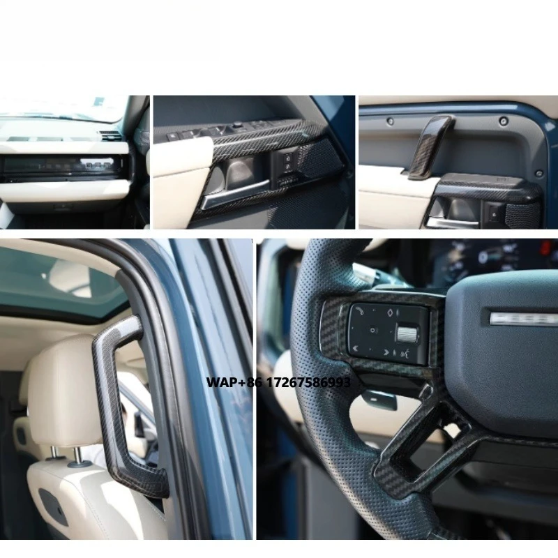 Pour Defender intérieur sec pièces en Fiber de carbone adaptées pour RR Def 110 et Coupe 90 garnitures de tableau de bord en carbone pour Def