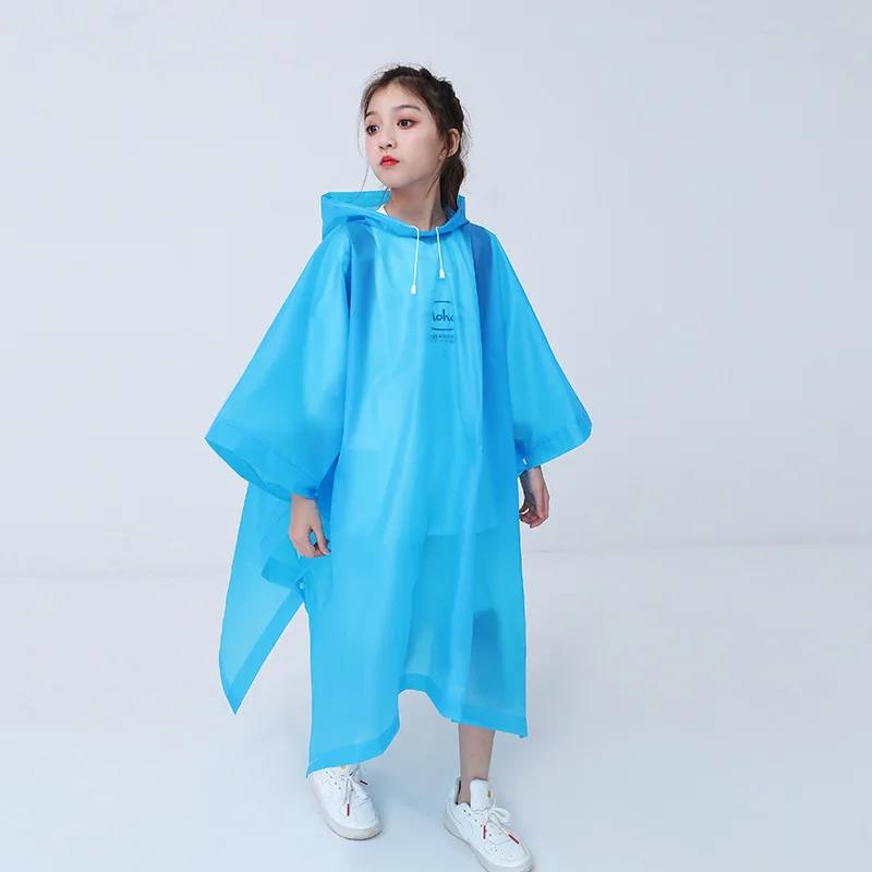 Thickened Transparent Children Raincoat Hooded Cute Waterproof Rainwear High Quality Walking Pupils Boy and Girl Raincoat Jacket