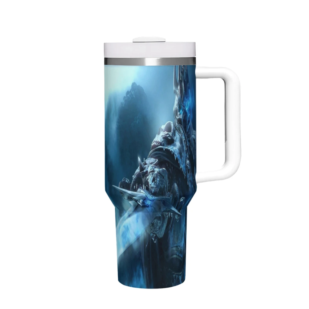 

World of Warcraft 40 oz Tumbler with Handle and Straw Lid,Stainless Steel Insulated Tumblers,Travel Coffee Mug Cup, Insulated