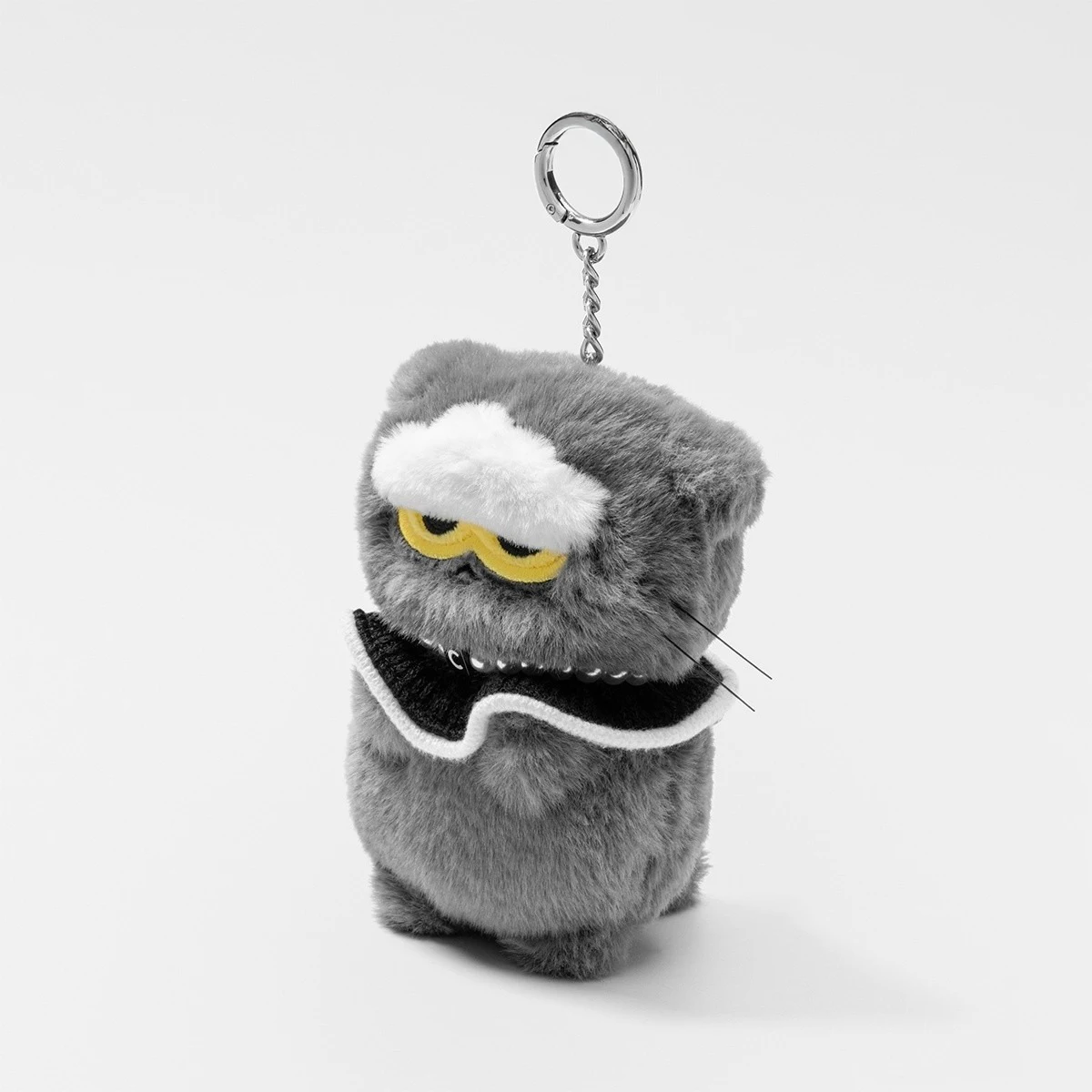 Plush Gray Cat Pendant Keychain Phone Charm Mobile Phone Accessories Phone Hanging Key Ring