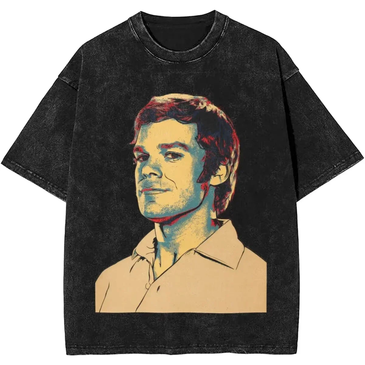 Nuovo Dexter Morgan Edition Dito medio Retro Trendy Vintage Lavato T-shirt Estate Y2K Top in cotone Uomo Donna Tees Manica corta