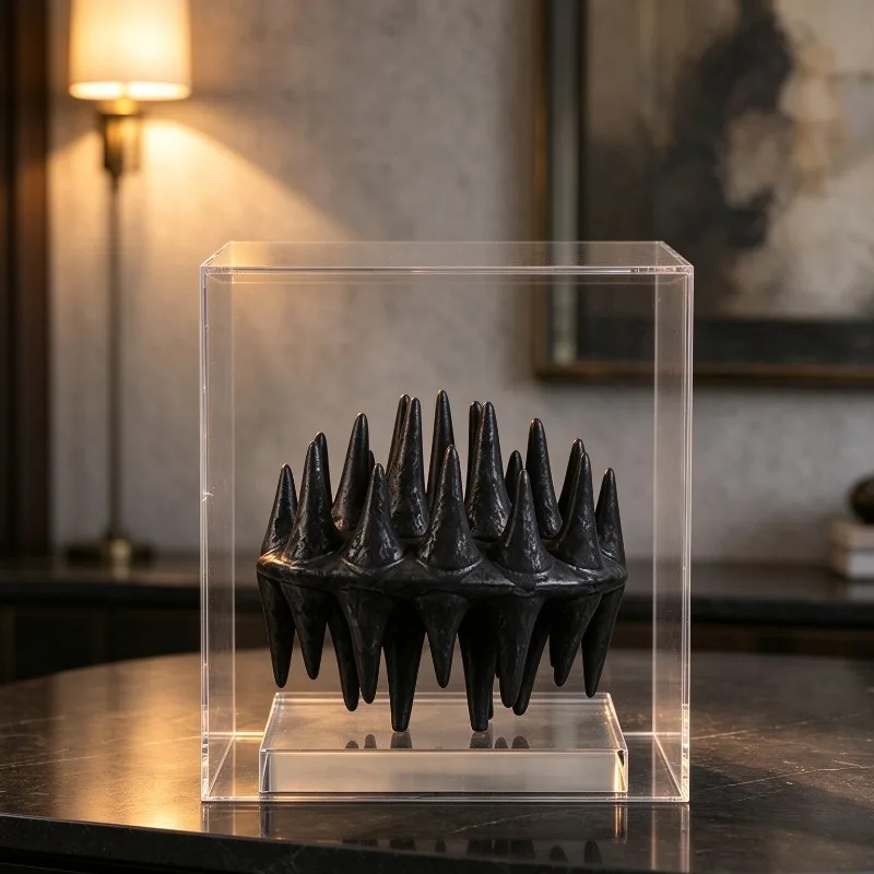 European Simple Figurines Modern Black Art Figurine Study Desktop Porch Decorative Figurines Interior Home Decoration Crafts