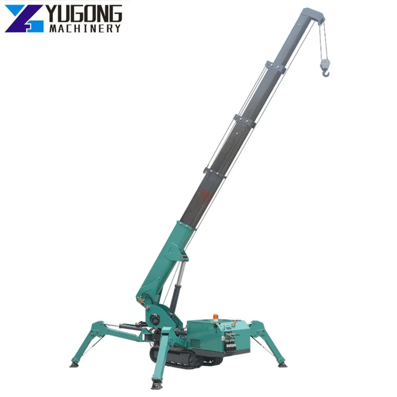 Mobile Mini Spider Crawler Crane Construction Equipment Diesel Power Telescopic Boom Hydraulic Crane for Flexible Workplace