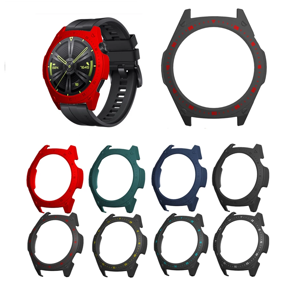 حافظة واقية جوفاء لساعة هواوي ، غطاء جهاز كمبيوتر دائم ، حافظة فائقة الخفة مع إطار لون مقياس ، GT3 46 مللي متر