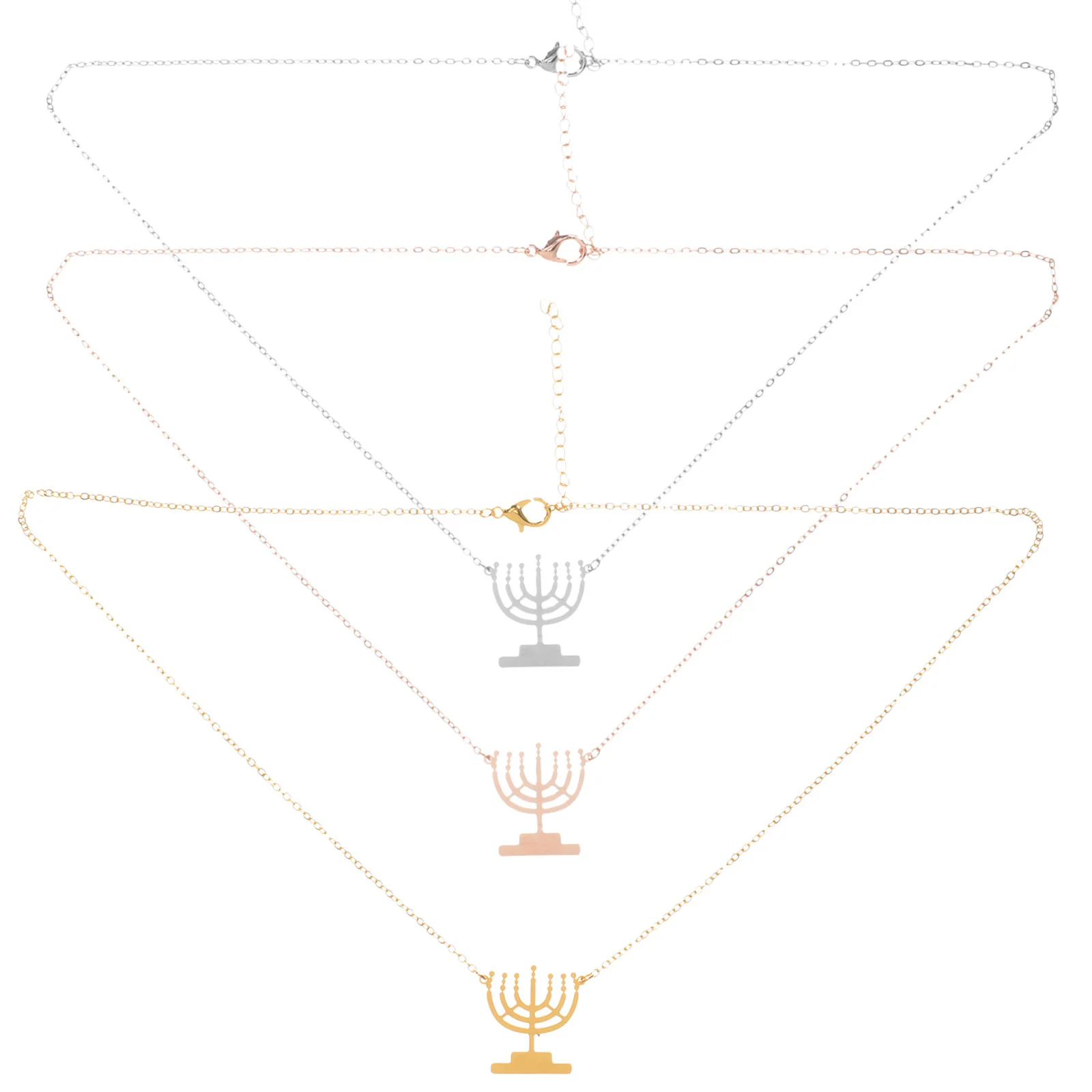 

3 шт. подсвечник ожерелья женские элегантные легкие модные аксессуары на шею подарок подсвечник кулон ожерелье цепочка