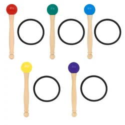 Singing Bowl Rubber Crystal Bowl Knocking Stick Solid Wood Percussion Instrument Accessories Music Singing Bowl Knocking Stick