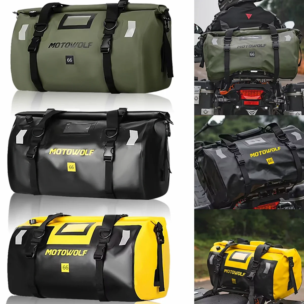 Motorcycle Saddlebags 60L 66L 40L Saddle Bags Motorcycles Skiing Travel Hiking Camping  Luggage Bag Universal Motorcycle Accesso