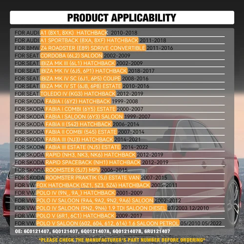 Imagen 2 del producto Tanque de expansión de botella de refrigerante de radiador de motor automático para Audi VW Seat Skoda Fabia 6C0121407 6Q0121407 reemplazo 6RU121407