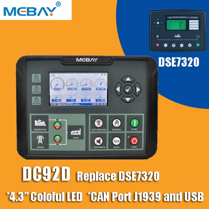 Imagem -02 - Controlador de Gerador Dc92d Dc92dr Mkii com Rs485 Pode Substituir de Dse7320