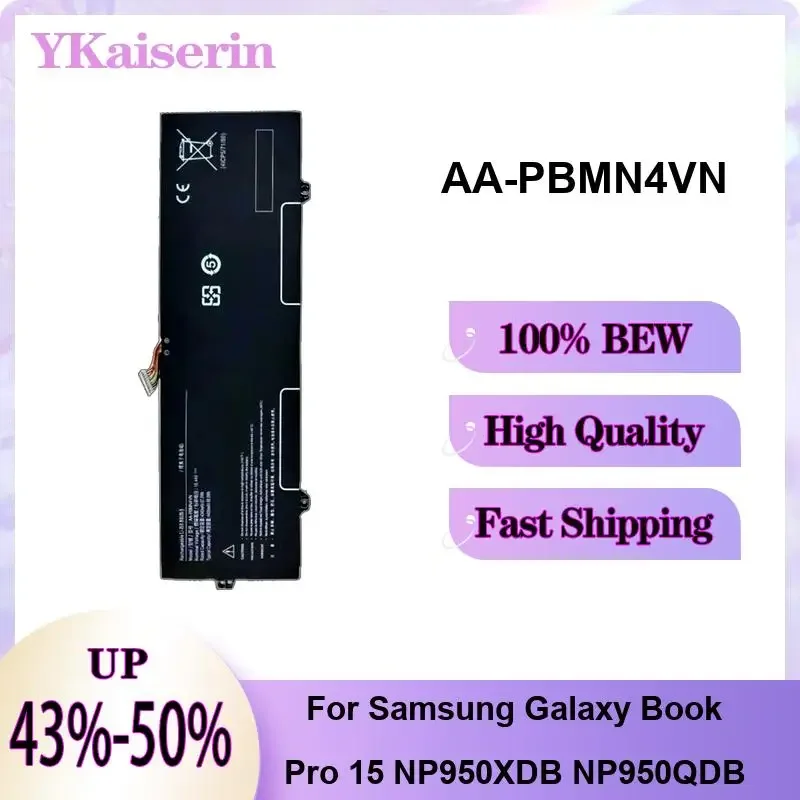For Samsung Galaxy Book Pro 15 NP950XDB NP950QDB Replaceable AA-PBMN4VN High Quality 4340mAh Laptop Battery