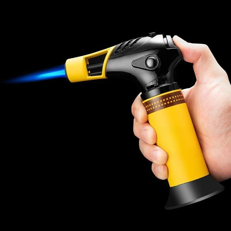 Lighter adjustable windproof, straight to blue flame welding gun, inflatable