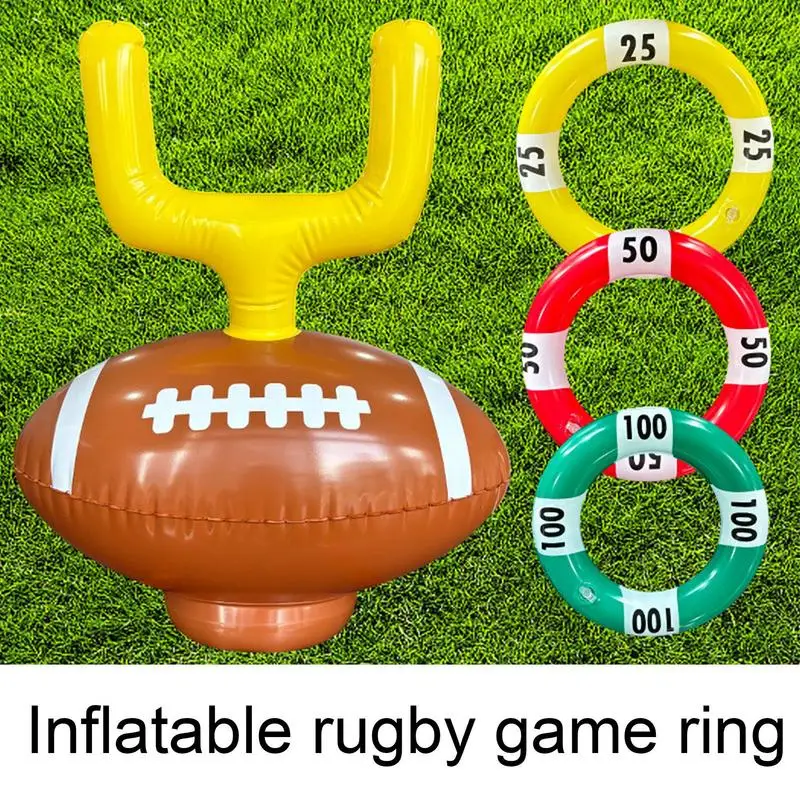 Inflatable Post Toss Interactive Toss Post Hat Football Goal Post Ring Game Lightweight Post Toss Game Swimming Pool Toys For