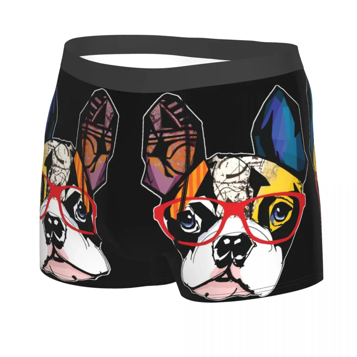 pattern Cute Pets Bulldog Men's Boxer Briefs Highly Breathable Underwear Top Quality 3D Print Shorts Gift Idea