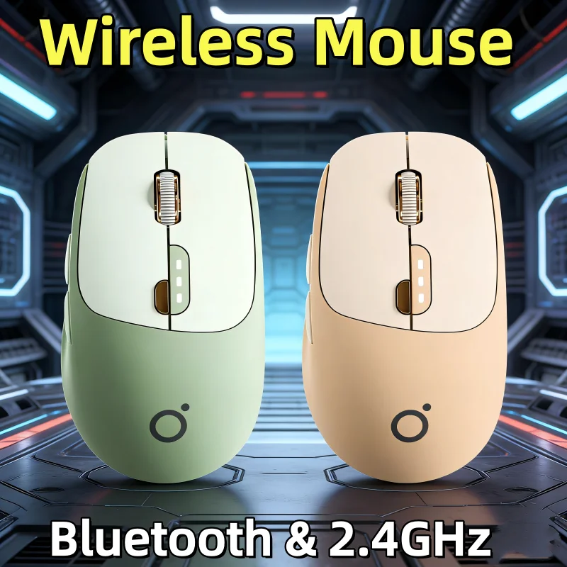 EWEADN Q5 Wireless Mouse Bluetooth & 2.4G Quiet Computer Mouses 1600 DPI  6 Button Portable Cute Computer Mouse for Laptop/PC