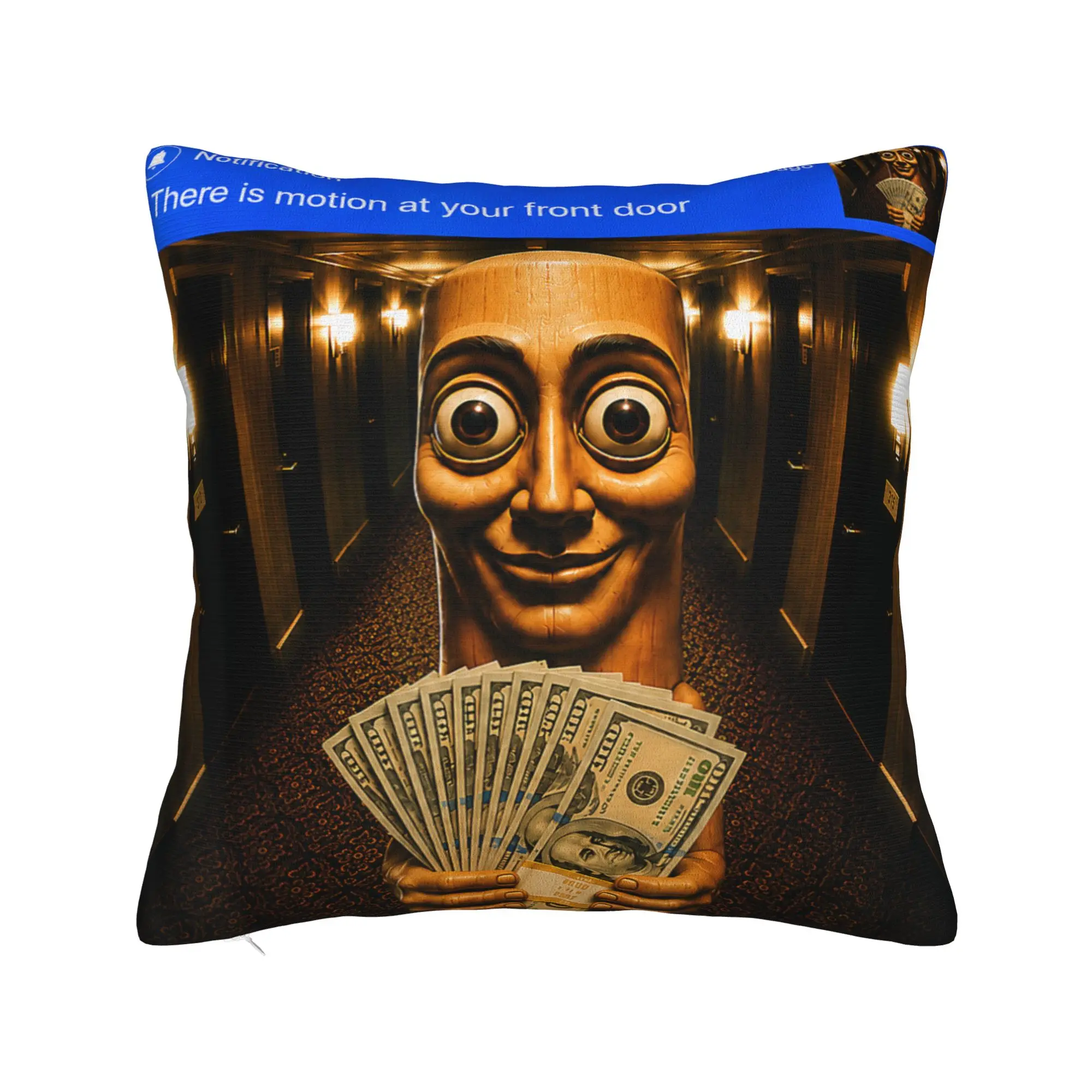 Pillow Case There is Motion at Your Front Tung Tung Tung Sahur Meme Pillow Cover For Sofa Car Home Decor Retro Pillowcases
