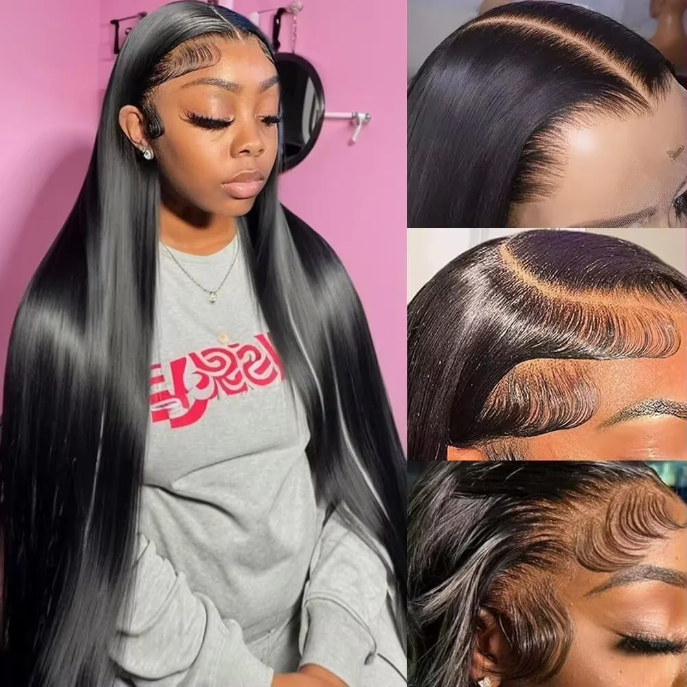 

Прямые парики из натуральных волос Remy с кружевной застежкой 7x6 без клея, плотность 220%, парики из натуральных волос с HD кружевной фронтальной частью 13x4, 13x6, парики 360