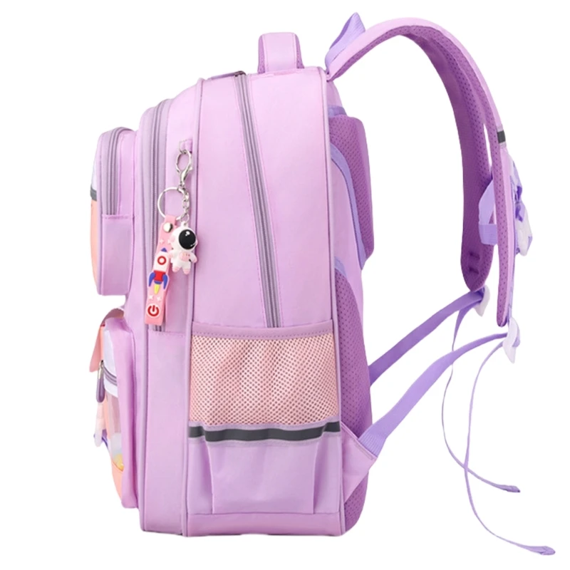 Mochila ergonômica estudante, compartimento, mochila escolar nylon, mochila para estudantes casuais viagem