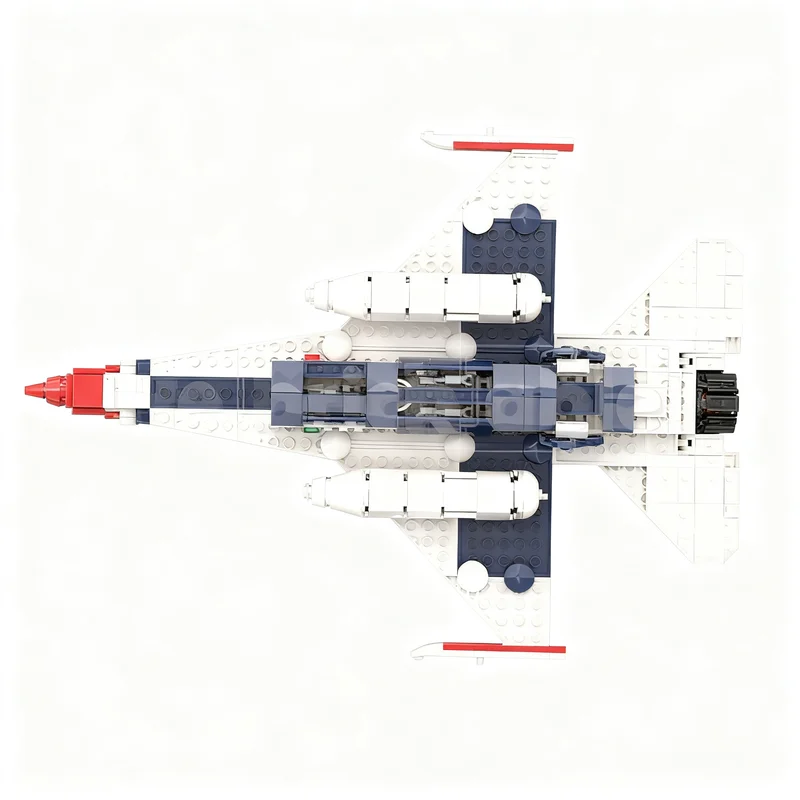 484pcs MOC Creator Expert F-16 Viper Thunderbirds Demonstration Team Model Christmas Gift DIY Ideas Craft Design