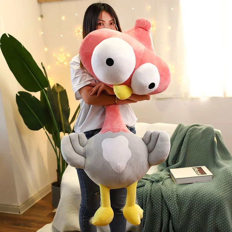 Hot Sale Cartoon 100CM Creative  Big Eyes Animal Doll Chicken Supet Soft Home Office Decor Pillow Toys Girls Boys Birthday Gift