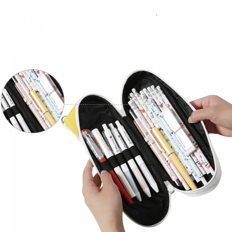 M&G Drop Shipping Novely Shoe-Shaped Handheld Big Space Pencil Case Pen Bag Pouch School Supplies Stationery Durable Pencilcase