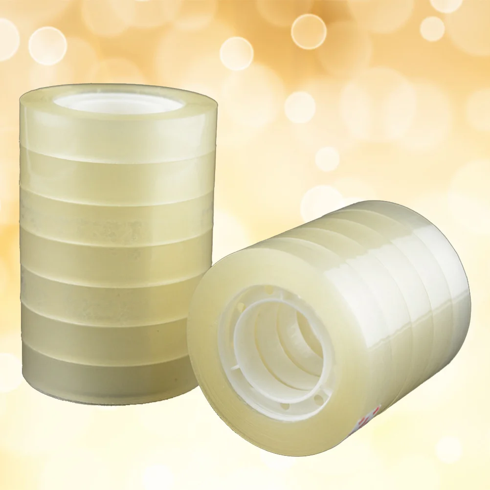 24 قطعة من شريط التعبئة الشفاف الشفاف، لفات لاصقة قوية من Bopp للوازم المدرسية والمكتبية المنزلية #4