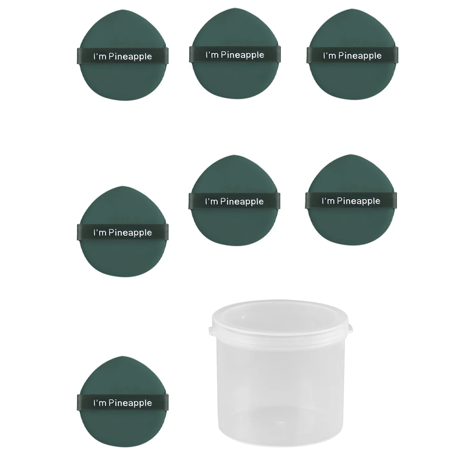 Boîte anti-poussière coussin d'air bouffée de poudre sec et humide double usage maquillage circulaire en forme de gouttelette éponge bouffée de poudre outil de beauté