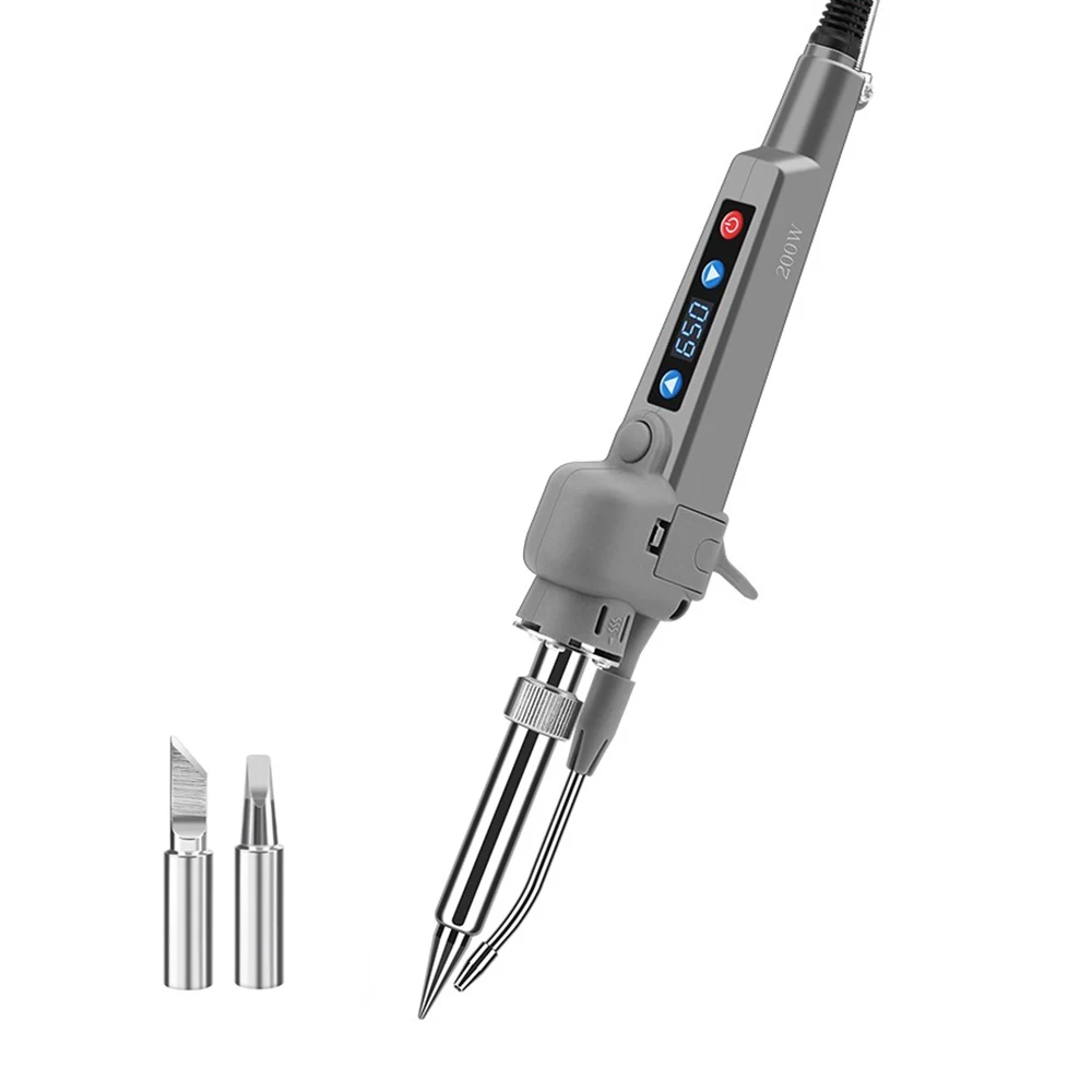 

Портативный паяльник переменного тока 220 В с подставкой - керамический нагревательный сердечник с быстрым нагревом, 200 Вт, 200-650 ℃