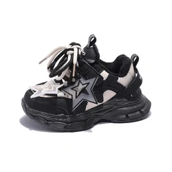 Girls Shoes Thick Sole Shock Absorption Sneakers Kids Casual Running Trainers Retro Old Dady Shoes Outdoor Boys Child Sport Shoe