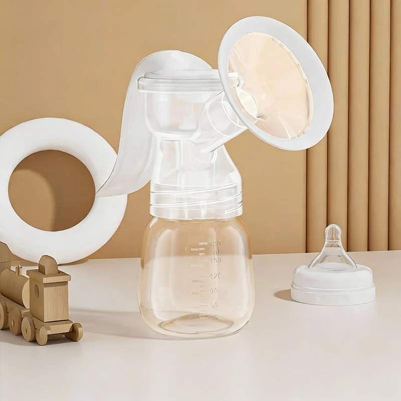 

Ручной молокоотсос с прочной пластиковой системой поршневого насоса, 6.09 унций, бутылка и соска в комплекте