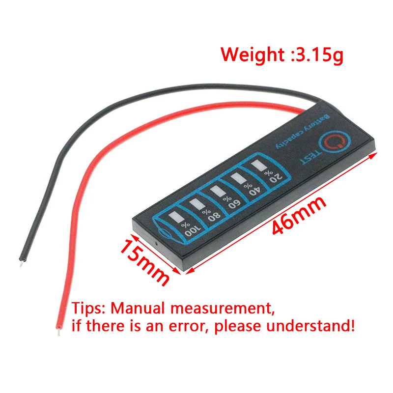 Battery Level Indicator 3-Series Ternary Lithium Battery Lithium Iron Phosphate Lead-Acid Battery Capacity Display Tester Meter