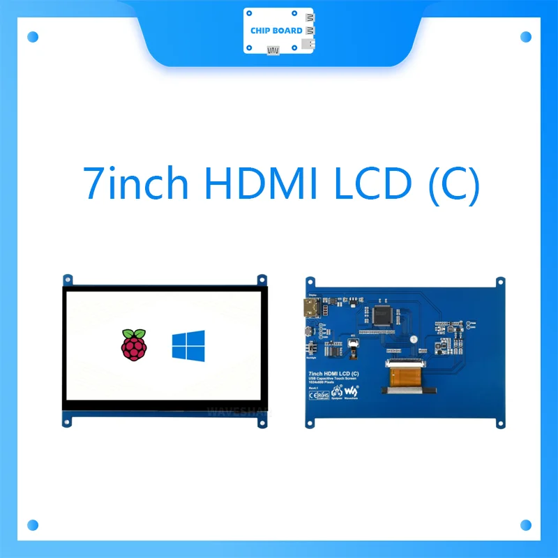 

7inch Capacitive Touch Screen LCD (C), 1024×600, HDMI, IPS, Low Power