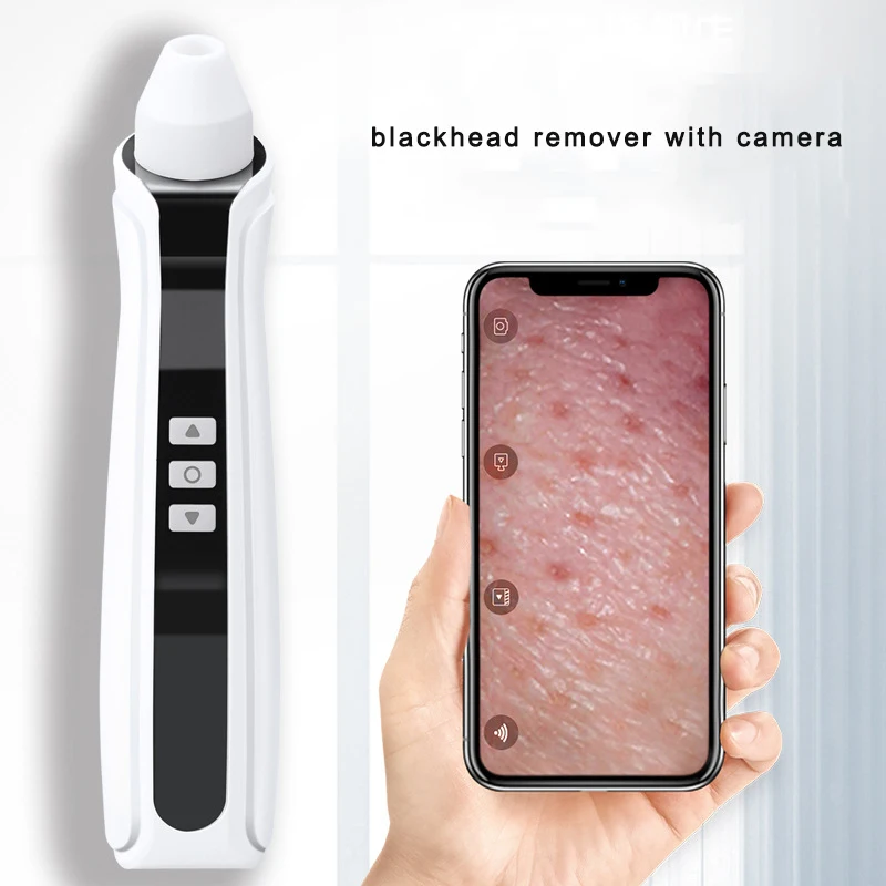 1 Electric Pore Cleanser Extractor Vacuum Cleaner Wifi Visible Blackhead Suction Remover with Camera