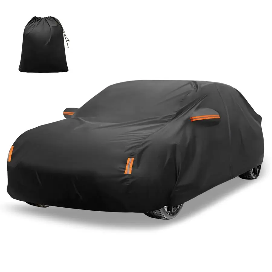 

Car Cover for Honda Civic Sedan Coupe 210DPU Outdoor Full Car Cover All Weather with Door Zipper for Waterproof Windproof Sun Ra