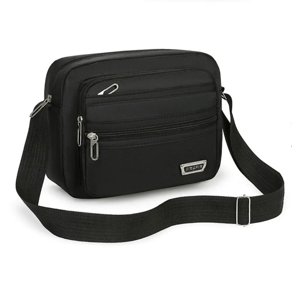 Men Crossbody Bags Male Nylon Shoulder Bags 4 Zippers/6 Zippers Boy Messenger Bags Man Handbags for Travel Casual Large Satchel