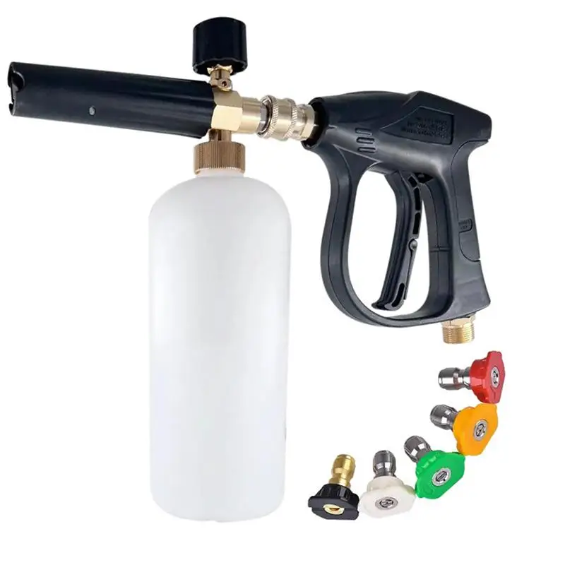 1 Set Black Short Handle High Pressure: Washer M22-14 Thread 1/4