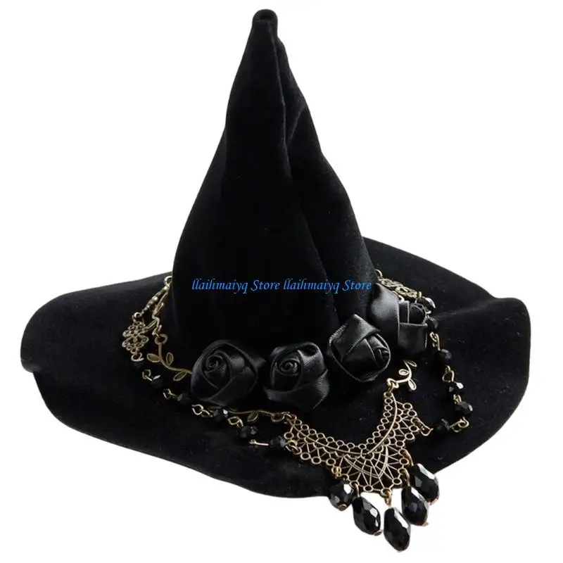 573B Gothic Hair Clip With Spiders Web Detail Mystical Dark Hairpin Hair Accessory