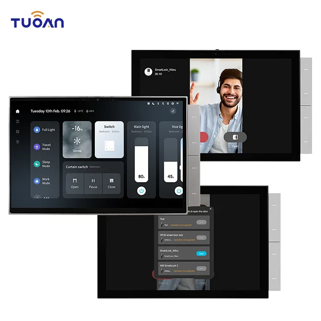 10 Inch tu ya Smart Home Zigbee Gateway Scene Control Panel Wall Switch Support Eight Country Languages Including French