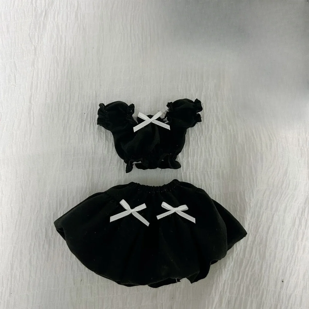 Zestaw ubranek dla lalki 1/4, sukienka, garnitur dla lalki BJD 45 cm, bluzka z bufiastymi rękawami + spódnica, zabawki do przebierania, akcesoria do domku dla lalek, bez lalki