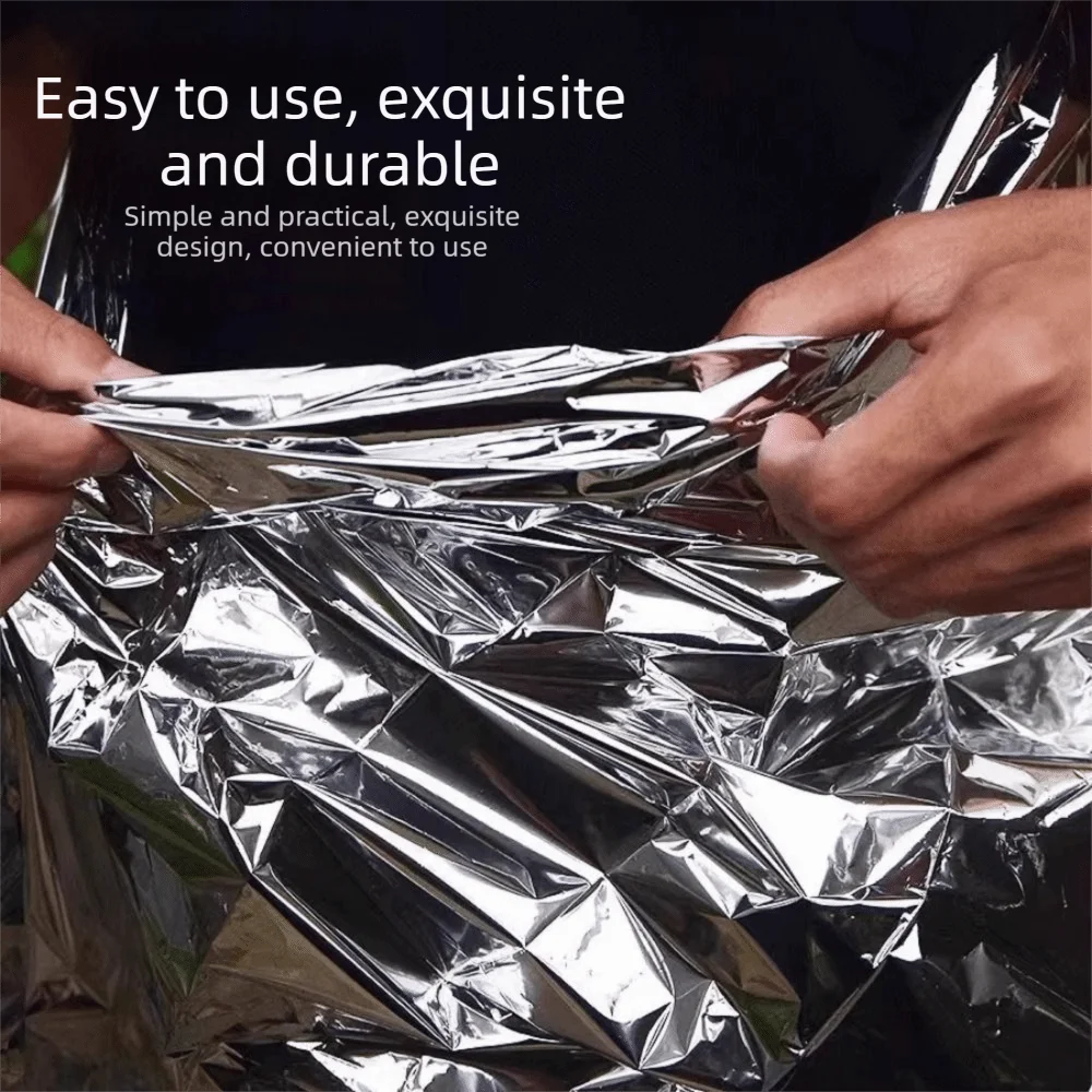 Lifesaving Windproof Thermal Blanket Portable Waterproof Survival Blanket All Weather PET Foil Foil Blanket Camping