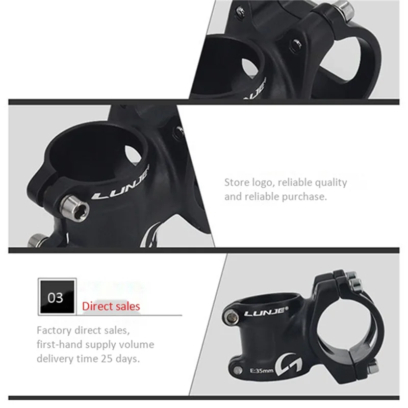 5X LUNJE Batang Sepeda Gunung Batang Setang Pendek untuk Sebagian Besar Sepeda Jalanan MTB BMX Setang Sepeda Extende