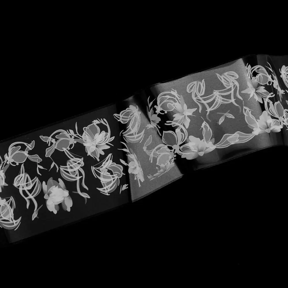 Flower Shape Nail Art Transfer Paper Butterfly Shape Convenient Pottery Stickers Large-capacity White Nail Foil Film Manicure