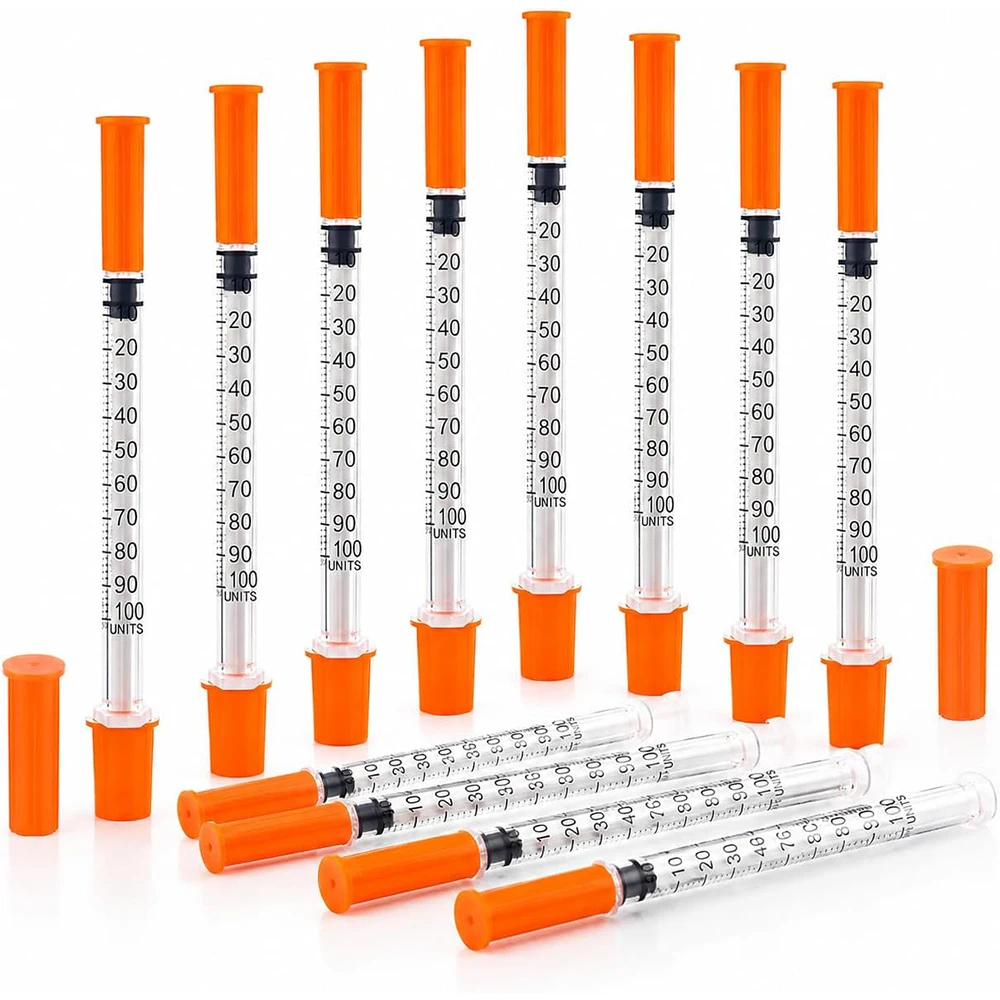 400/600 Stück 1ml 0,5ml Einwegspritze für Haustiere, Hunde, Katzen, Plastik-Veterinärspritze mit Nadeln, Medizinbedarf – Detail 5