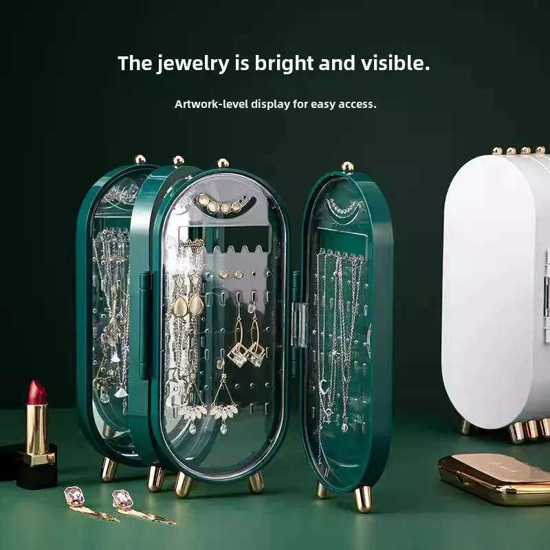 

Прозрачная коробка для хранения украшений, подставка для демонстрации ожерелий и серег, органайзер для домашнего использования, волшебная шкатулка для личных аксессуаров