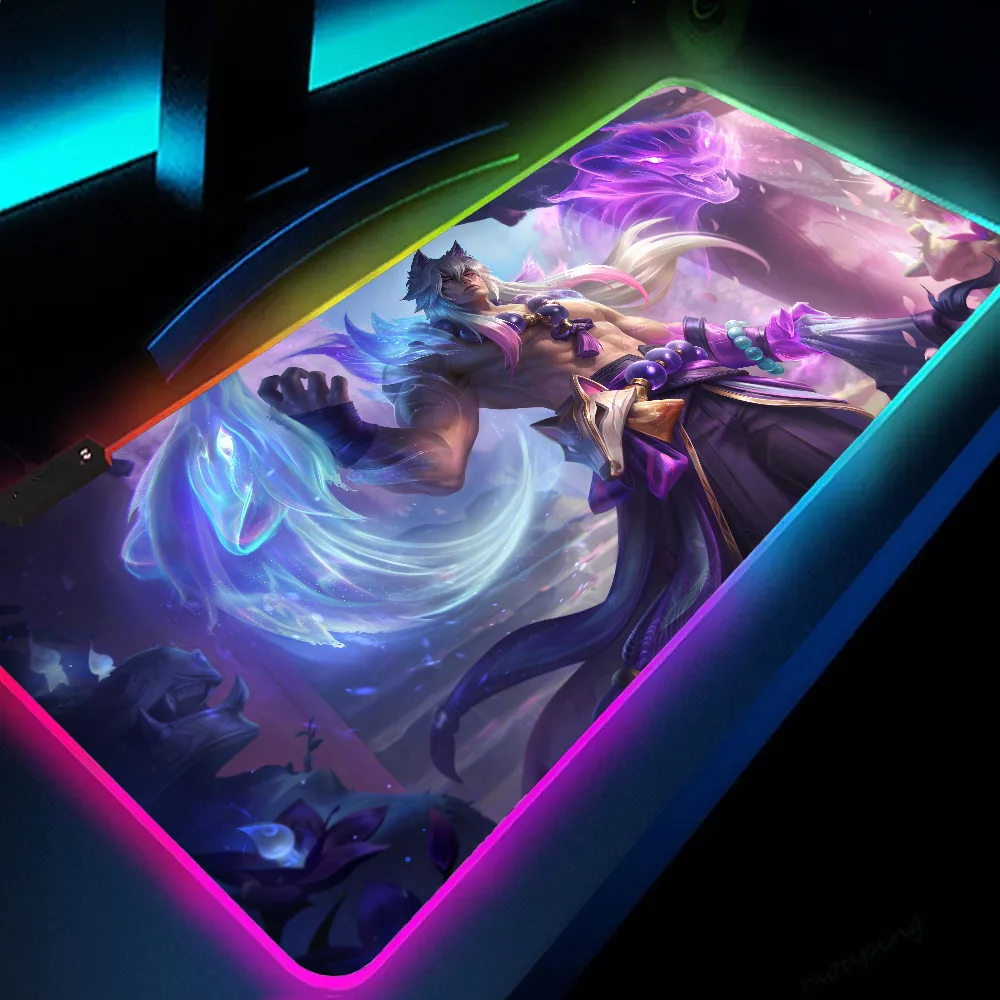 L-League Of L-Legends Sett Mousepad XXL RGB Gaming Mouse Pads HD Gamer Accessories Large LED