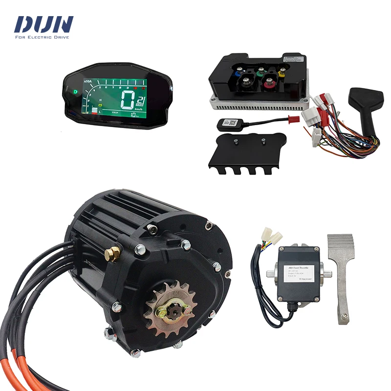 

QS138 90H 4000W V3 110kmh PMSM Mid-Drive Motor with ND72680 Controller and DKD Display Speedometer and Pedal Accelerator Kits