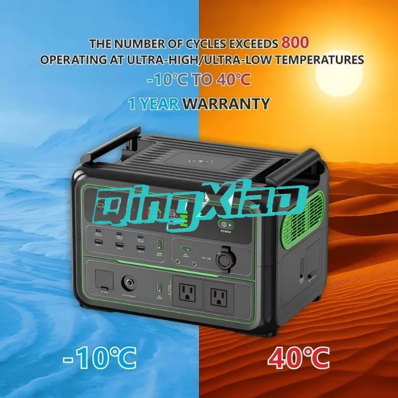 1200W Portable Solar Power Station 1Kwh Outdoor Energy Storage Generator For Camping And Emergency Use Fast Charge Led