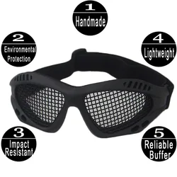 REikirc Metal Mesh tactical Goggles Outdoor Sports Paintball Hunting Airsoft Climbing Motorcycle Cycling Protective Glasses