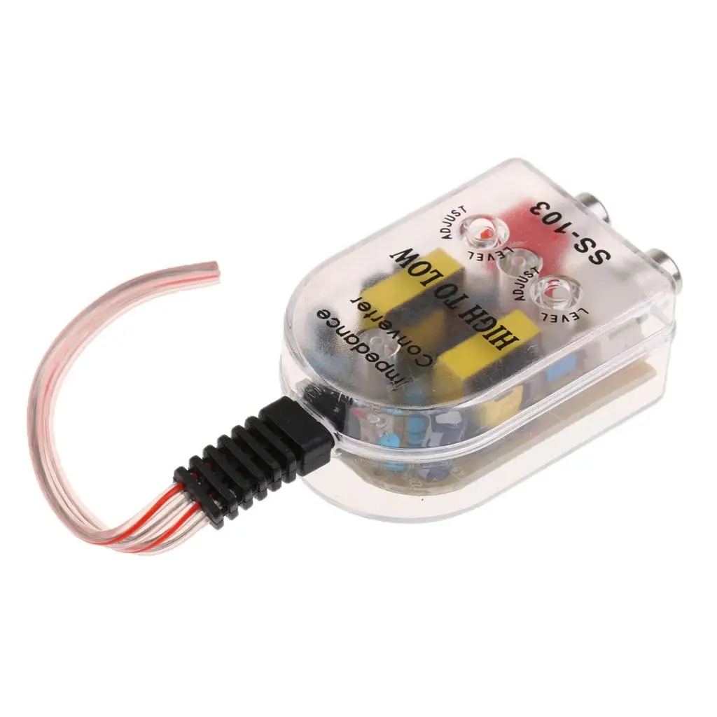 High to Low VF Level Converter Adapter Audio Power Amplifier Plastic Speaker Cable for Car Amplifier Subwoofer Use