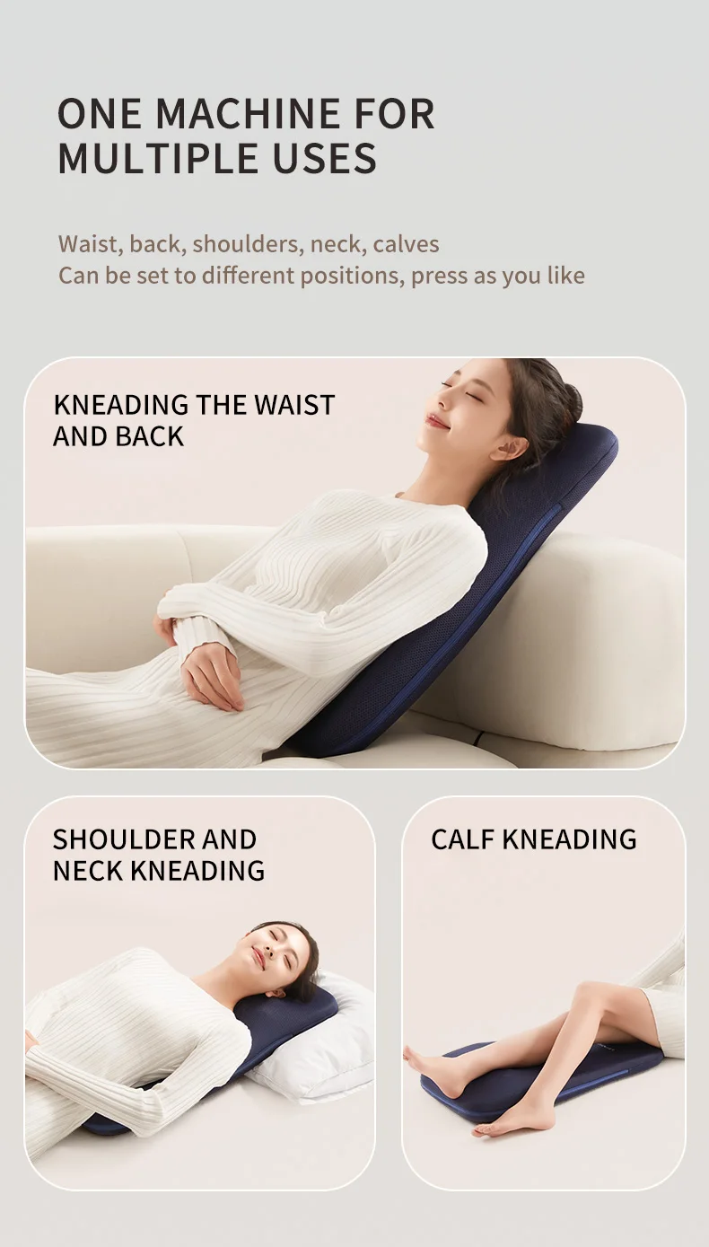 Jinkairui Back Massager Walk Up and Down Massage Cushion with Kneading Heat Neck Shoulder Full Body Massage Machine Spot Massage