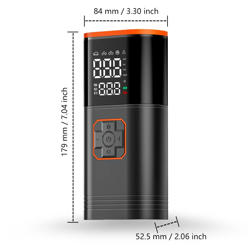 AliExpress Digital Display Portable Tire Inzzator, USB Rechargeable Air Compressor for Car Bike Motorcycle Tires, Balls, Inflatable Toys